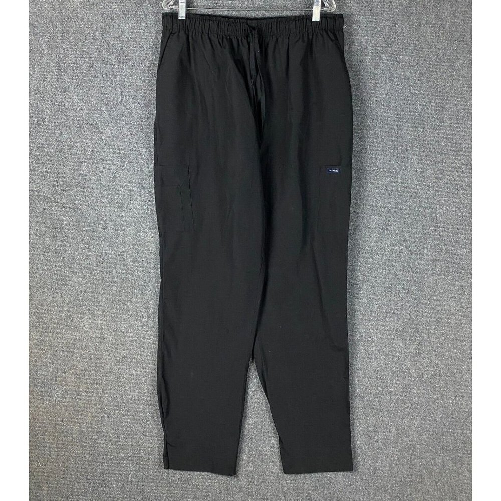Dagacci Scrubs Pants Men's XXL 2XL Polyester Blend Black Drawstrings Workwear